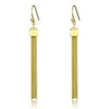 3W1207 - Gold Brass Earrings with Top Grade Crystal  in Clear