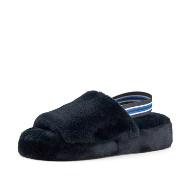 Women's Lisbon Faux Fur Slipper Black