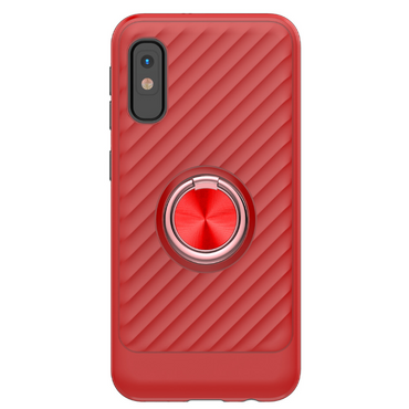 SAMSUNG GALAXY A10E Case with Ring Holder In Red