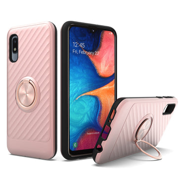 SAMSUNG GALAXY A10E Case with Ring Holder In Rose Gold