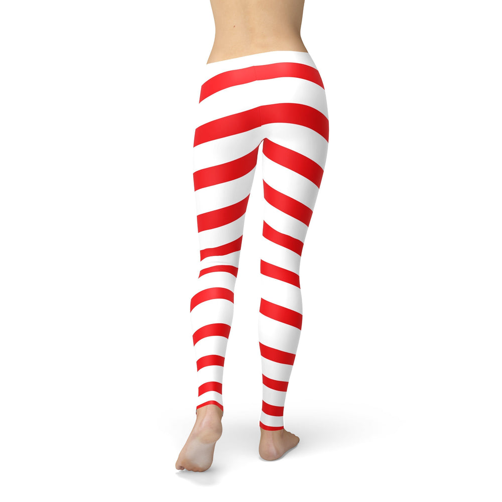 Avery Red Candy Cane Leggings