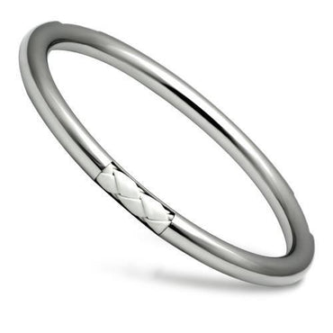 High polished (no plating) Stainless Steel Bangle with No